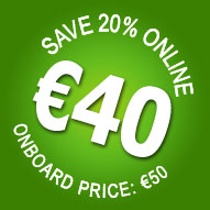 20% OFF! Book online for only €40 - Save €10!