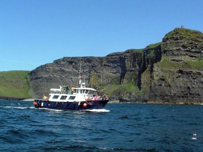 The seaside fishing village of Doolin is celebrated as the home of traditional Irish music. Take a cruise from here along the base of the Cliffs of Moher.